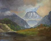 Peder Balke Gaustatoppen oil on canvas